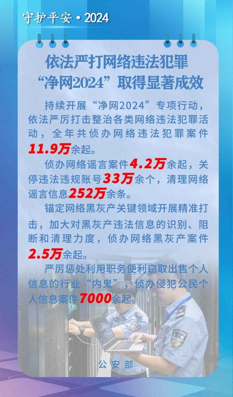 公安网安|净网2024取得显著成效